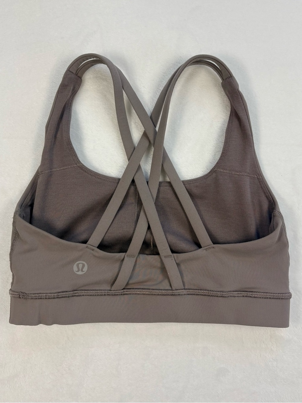 LULULEMON Energy Sports Bra Strappy Cross Back Taupe Size 2 - Picture 3 of 7